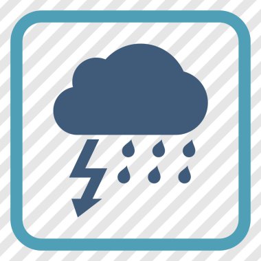 Fırtına vektör simgesi bir çerçeve içinde