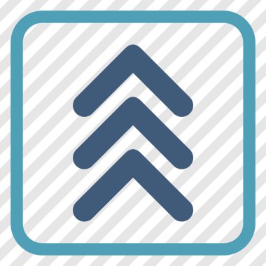 Vektör simgesi bir çerçeve içinde yukarı çift ok ucu