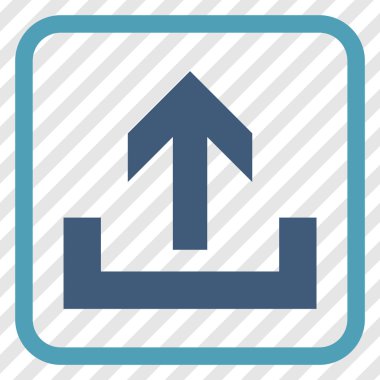 Vektör simgesi bir çerçeve içinde upload