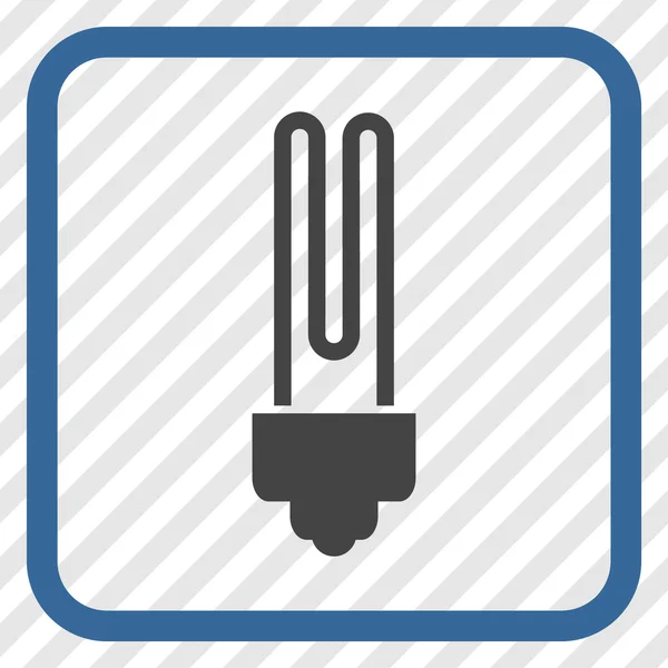 Fluorescerende lamp Vector Icon In een Frame — Stockvector