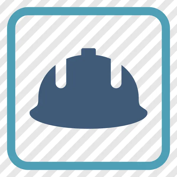 Icona vettoriale del casco da costruzione in una cornice — Vettoriale Stock