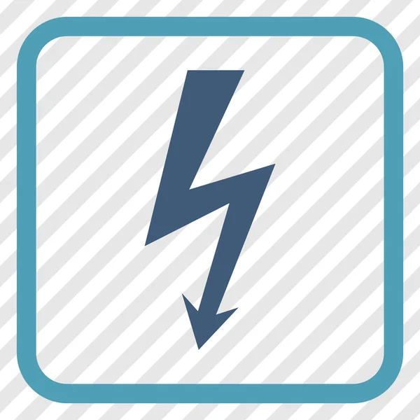 High Voltage Vector Icon In a Frame — Stock Vector