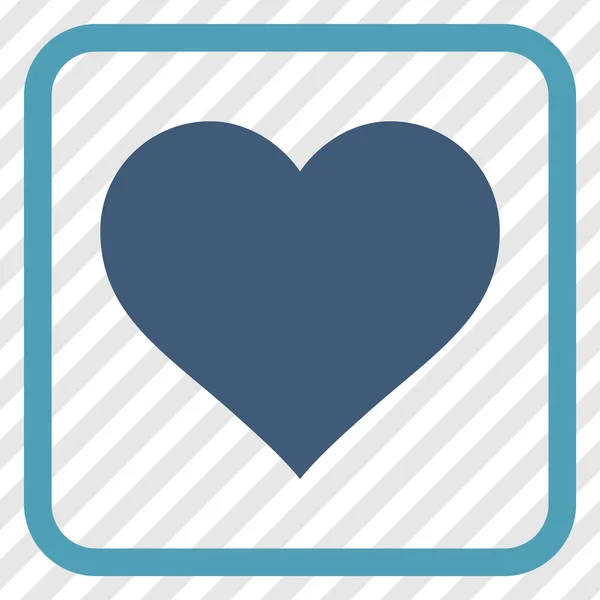 Love Heart Vector Icon In a Frame — Stock Vector