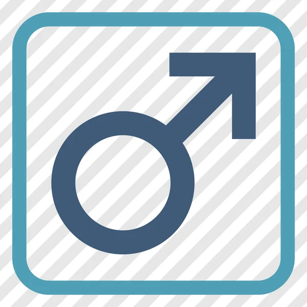 Αρσενικό σύμβολο εικονίδιο του φορέα σε ένα πλαίσιο — Διανυσματικό Αρχείο