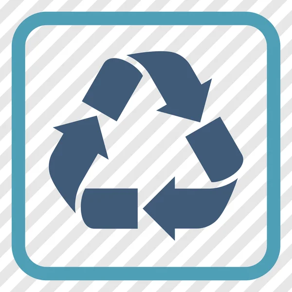 Ícone de vetor de reciclagem em um quadro —  Vetores de Stock