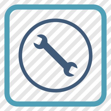 İngiliz anahtarı vektör simgesi bir çerçeve içinde