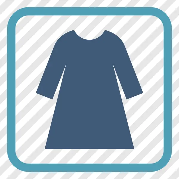 Mujer vestido Vector icono en un marco — Vector de stock