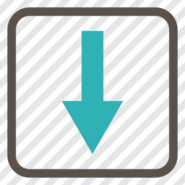 Vektör simgesi bir çerçeve içinde aşağı ok