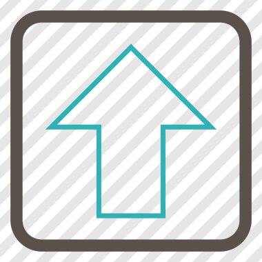 Vektör simgesi bir çerçeve içinde yukarı ok