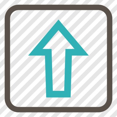 Vektör simgesi bir çerçeve içinde yukarı ok