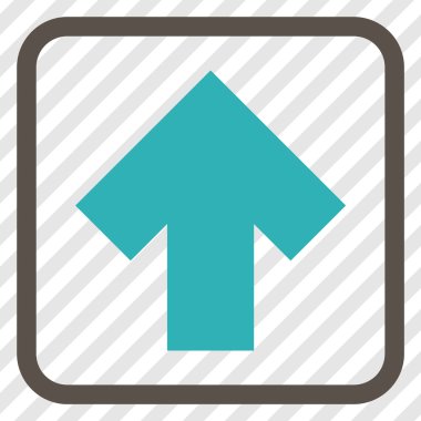 Vektör simgesi bir çerçeve içinde yukarı ok