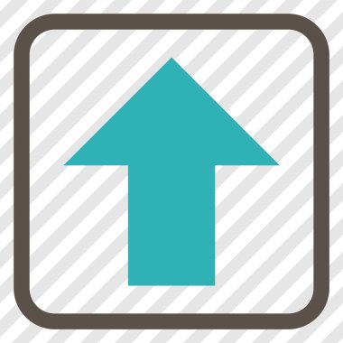 Vektör simgesi bir çerçeve içinde yukarı ok