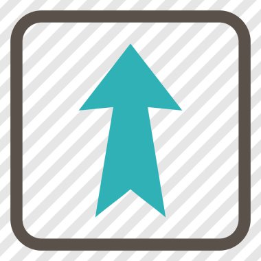 Vektör simgesi bir çerçeve içinde yukarı ok