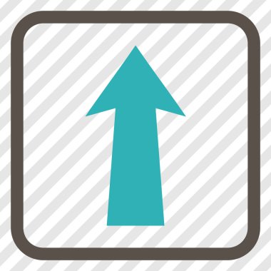 Vektör simgesi bir çerçeve içinde yukarı ok