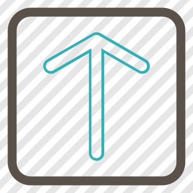 Vektör simgesi bir çerçeve içinde yukarı ok