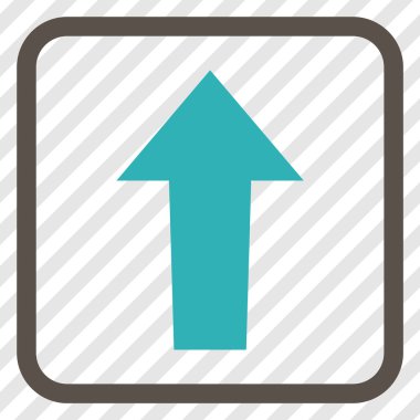 Vektör simgesi bir çerçeve içinde yukarı ok