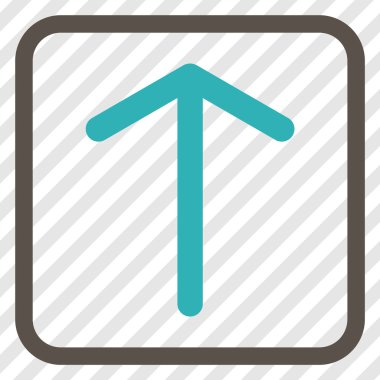 Vektör simgesi bir çerçeve içinde yukarı ok