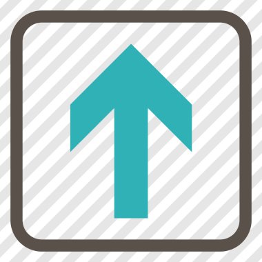 Vektör simgesi bir çerçeve içinde yukarı ok