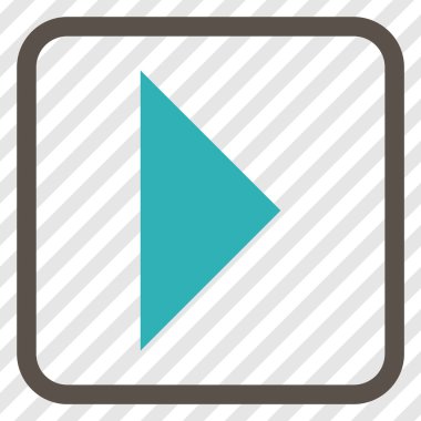 Ok ucu doğru vektör simgesi bir çerçeve içinde