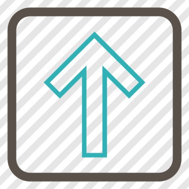 Vektör simgesi bir çerçeve içinde yukarı ok