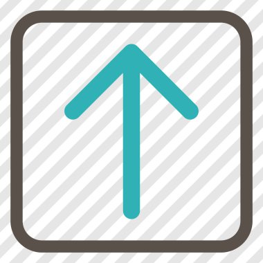 Vektör simgesi bir çerçeve içinde yukarı ok