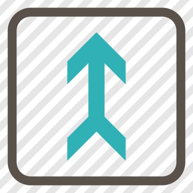 Vektör simgesi bir çerçeve içinde yukarı ok