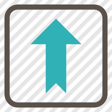 Vektör simgesi bir çerçeve içinde yukarı ok