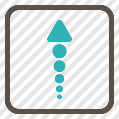 Vektör simgesi bir çerçeve içinde yukarı ok