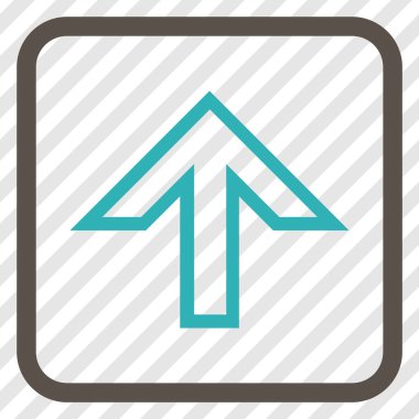 Vektör simgesi bir çerçeve içinde yukarı ok