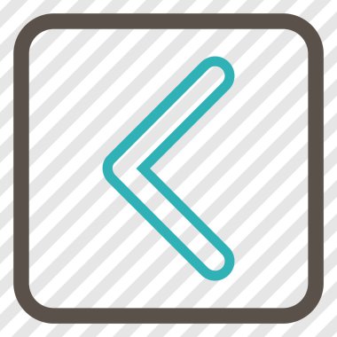 Ok ucu sol vektör simgesi bir çerçeve içinde