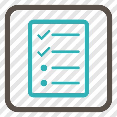 Denetim listesi sayfa vektör simgesi bir çerçeve içinde