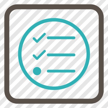 Denetim listesi vektör simgesi bir çerçeve içinde