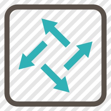 Santrifüj oklar bir çerçeve içinde simge vektör