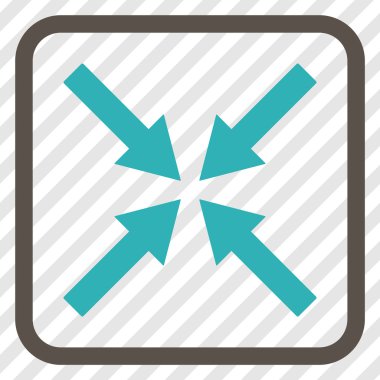 Merkezi oklar bir çerçeve içinde simge vektör