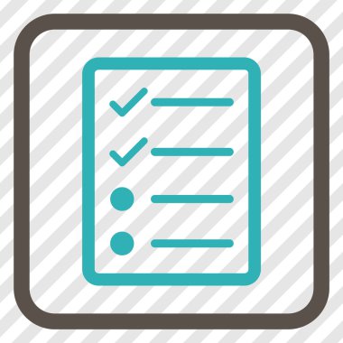 Denetim listesi sayfa vektör simgesi bir çerçeve içinde