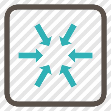 Kompakt oklar bir çerçeve içinde simge vektör