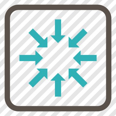 Daraltma okları vektör simgesi bir çerçeve içinde