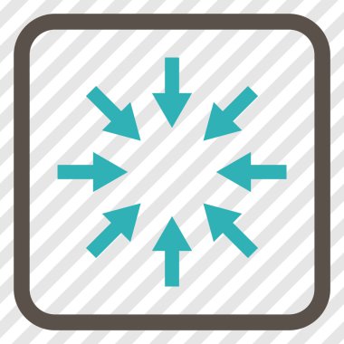 Kompakt oklar bir çerçeve içinde simge vektör