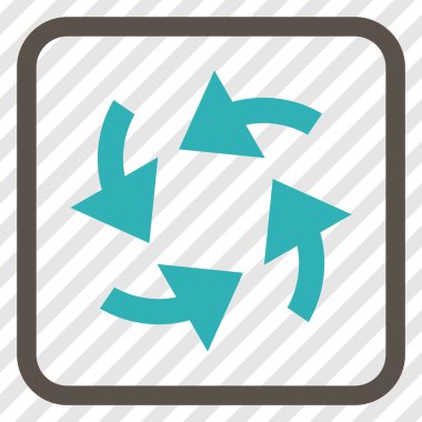 Siklon oklar bir çerçeve içinde simge vektör