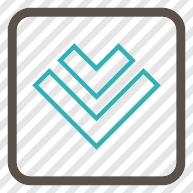 Vektör simgesi bir çerçeve içinde aşağı yön