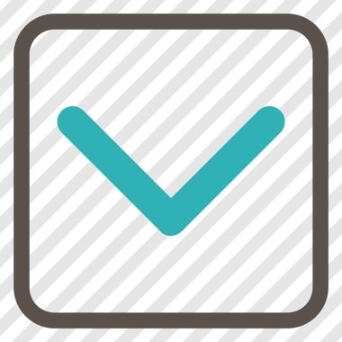 Vektör simgesi bir çerçeve içinde aşağı yön