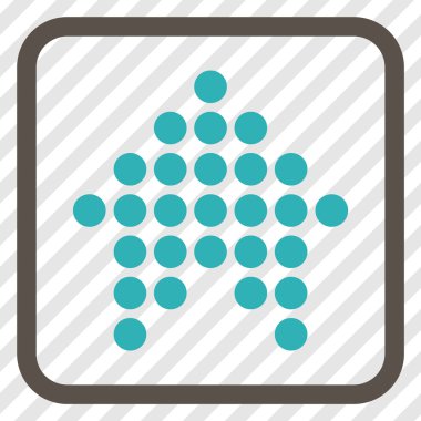 Vektör simgesi bir çerçeve içinde yukarı noktalı ok