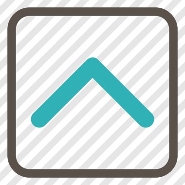 Yön yukarı vektör simgesi bir çerçeve içinde