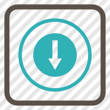 Bir çerçeve içinde yönlü ok vektör simgesi