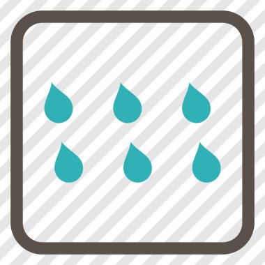 Damla vektör simgesi bir çerçeve içinde