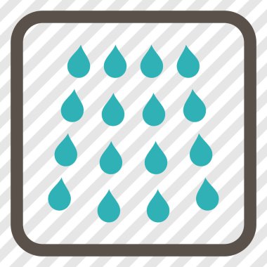 Damla vektör simgesi bir çerçeve içinde