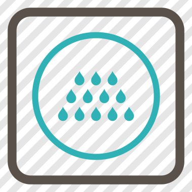 Damla vektör simgesi bir çerçeve içinde