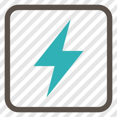 Elektrik Strike vektör simgesi bir çerçeve içinde