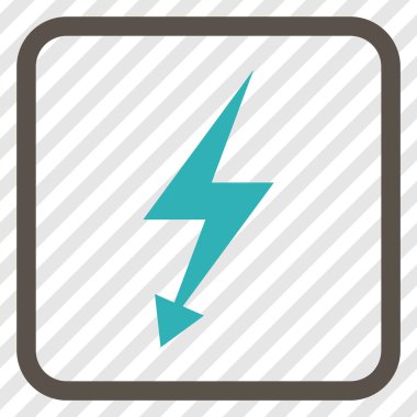 Elektrik Strike vektör simgesi bir çerçeve içinde
