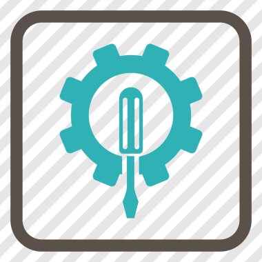 Bir çerçevedeki mühendislik vektör simgesi